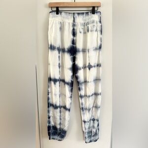 Sundry Blue White Tie Dye Cozy Jogger Lounge Pants